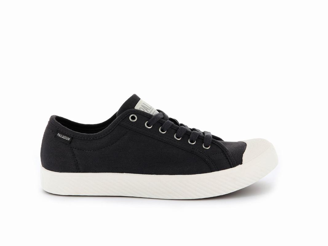 Palladium Pallaphoenix Og Canvas Mens Low Top Sneakers Black Australia [LAFQYG-932]